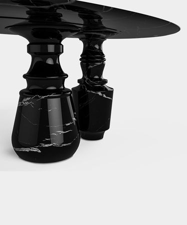 0-155 Овальный обеденный стол Pietra nero marquina Boca Do Lobo  - Вид №9