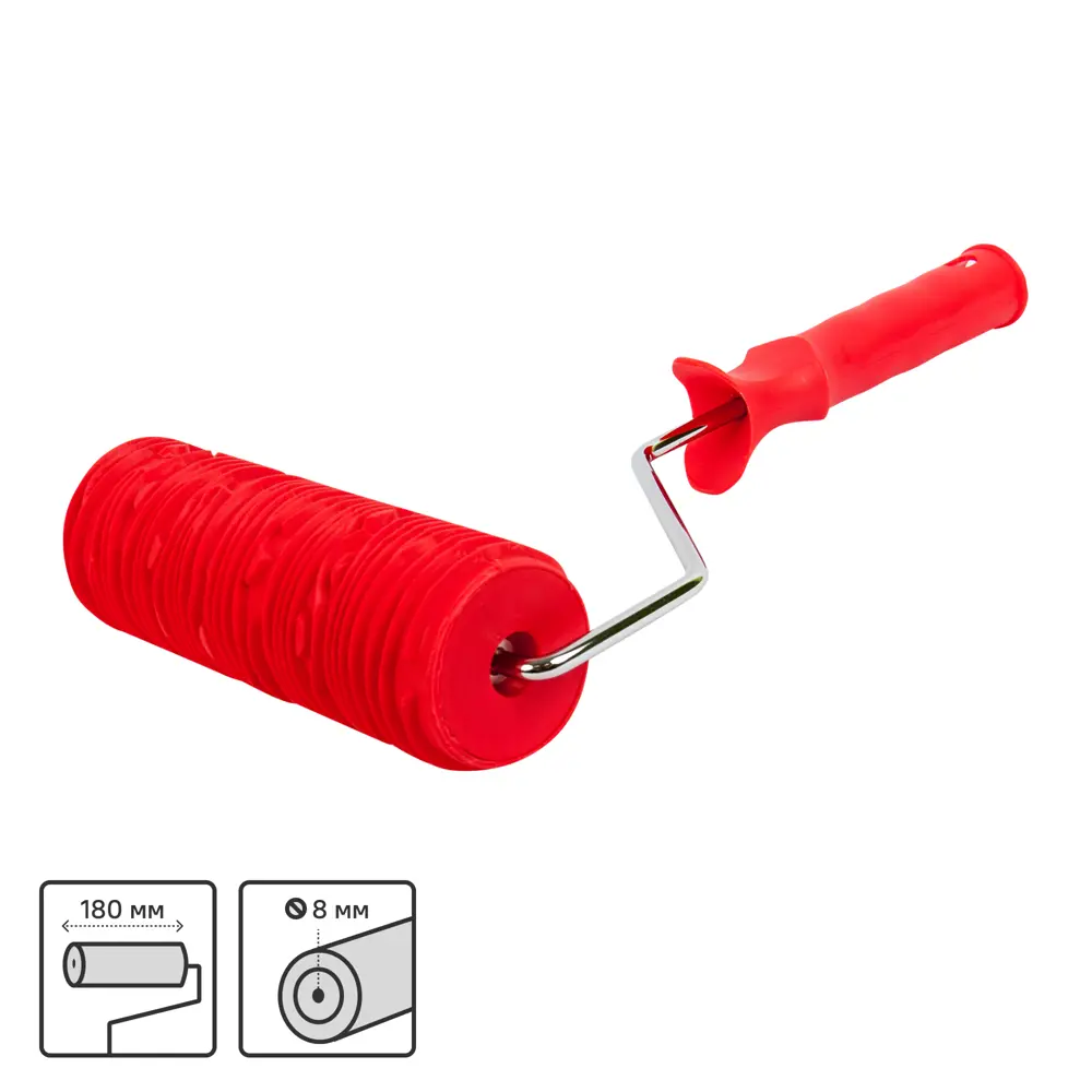 Фактурный валик PQTOOLS с эффектом дождя 180 мм для декоративной штукатурки 15076981 STLM-0005310