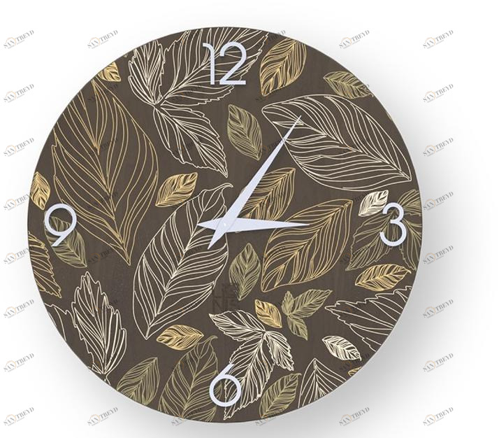 LIGNIS® Настенные часы из дерева с лепниной Dolcevita nature 10.056 / 10.134