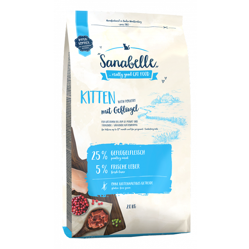 Т0042564 Корм для котят Kitten домашняя птица сух. 2кг SANABELLE 