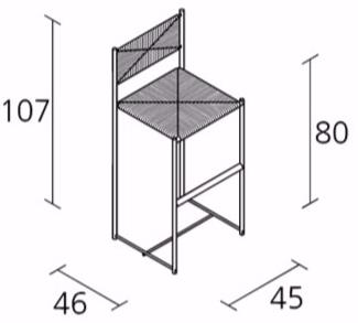 Alias Соломенный стул с подставкой для ног Paludis sun-id-1409334 - Вид №3