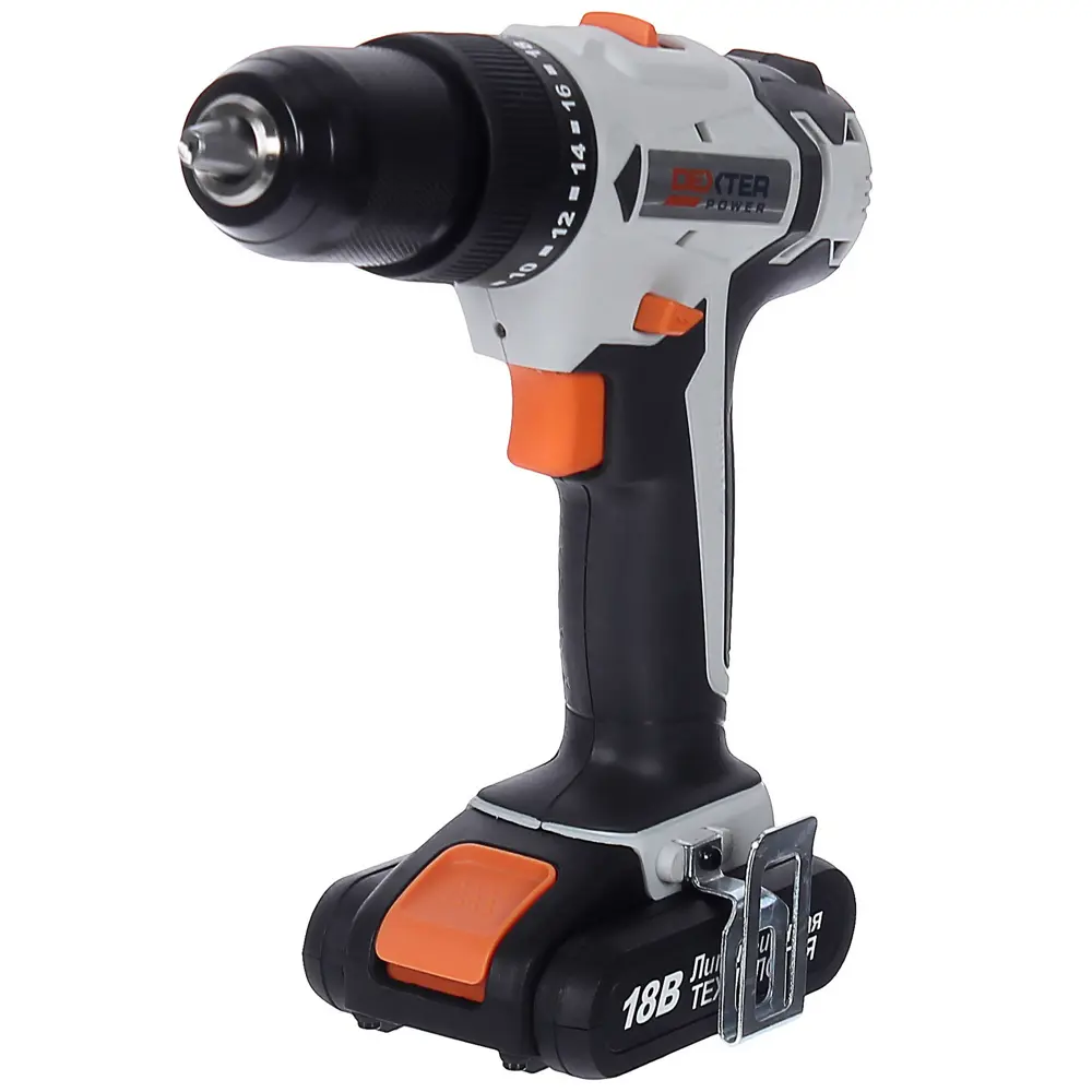 Дрель-шуруповерт аккумуляторная ударная Dexter Power CDI219LD.1, 18 В Li-ion 2 Ач 81944904 STLM-2194729 
