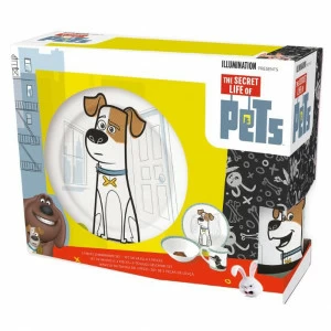 Набор детской керамической посуды в подарочной упаковке "Тайная жизнь домашних животных", 3 предмета STOR ТАЙНАЯ ЖИЗНЬ ДОМАШНИХ ЖИВОТНЫХ 335868 Желтый