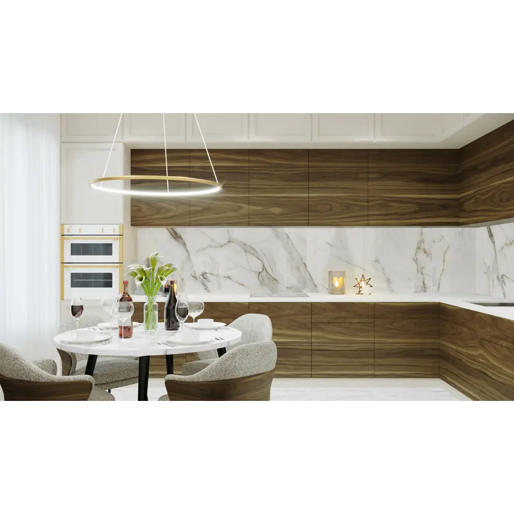 Стеновая панель Calacatta Snow 240x60 см ALUMOART 89199602 STLM-0079767 - Вид №3