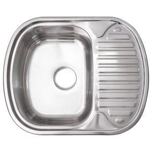 Мойка 6049 U MELANA 0,8/180 ИУ врезная овальная без сифона (215 ti *10)