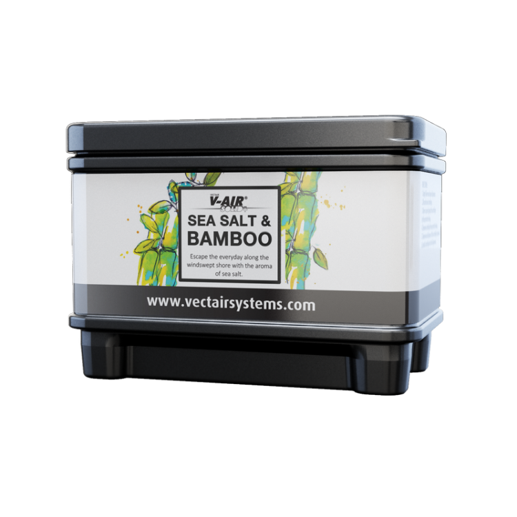 V-SOLIDP SEASALT VECTAIR SYSTEMS Профессиональный картридж ароматизатор воздуха V-Air Solid Plus Морская соль и бамбук Черный (упаковка) 