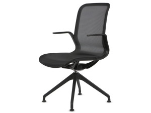 Сетчатый офисный стул с подлокотниками на насесте