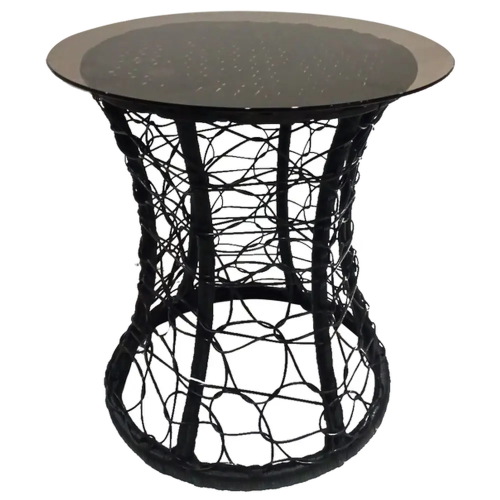 Стол со стеклом (для кресла Мадрид) 50x50 см коричневый 83375320 STLM-2120649 Santreyd 