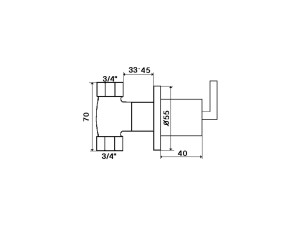 Смеситель для душа с одним отверстием