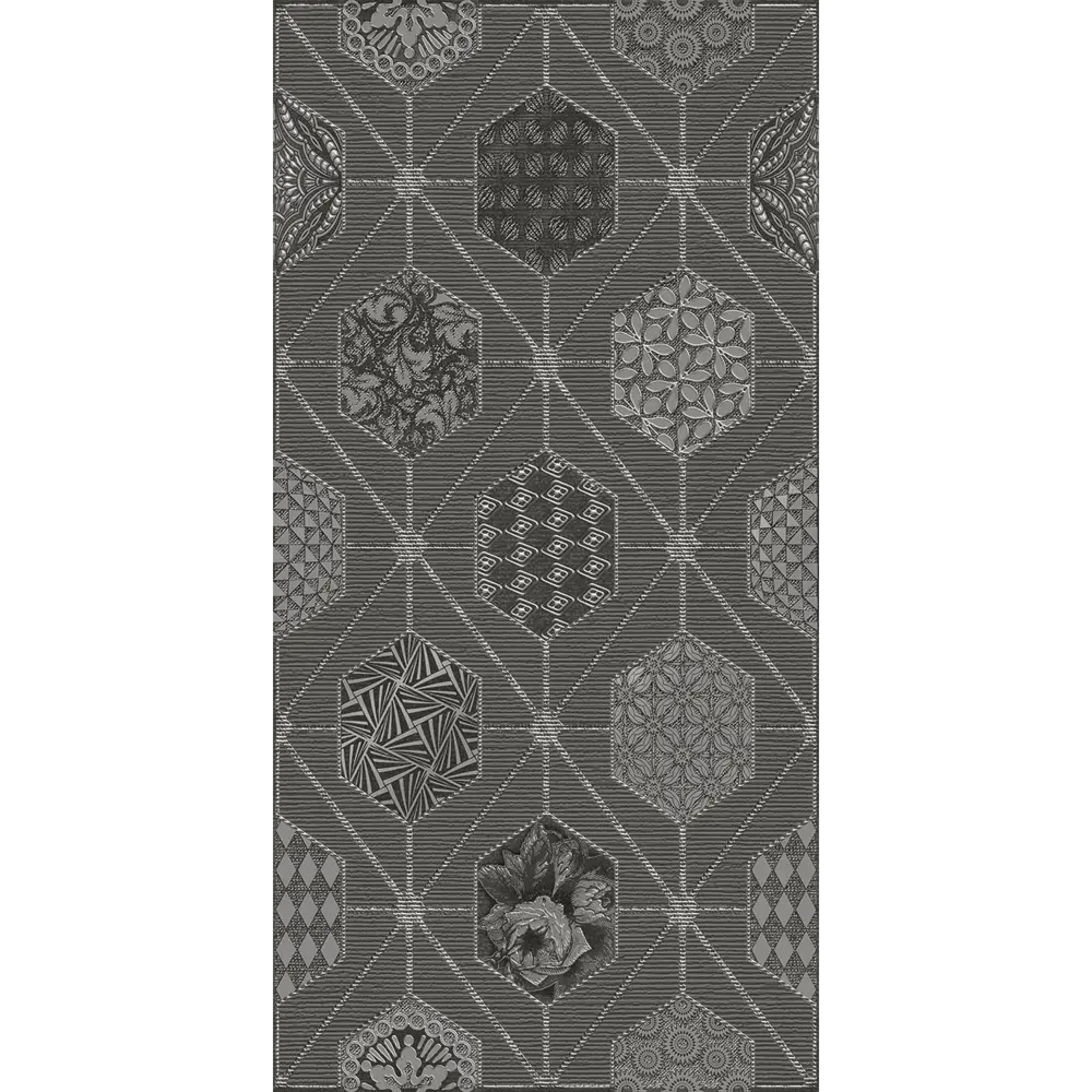 Декор настенный Azori Devore Geometria 31.5x63 см матовый цвет серый геометрия STLM-2108200