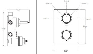 Встраиваемый термостатический набор для ванны с ручным душем