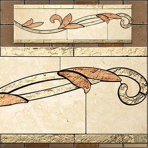 БОРДЮР ИЗ МРАМОРА LN-1 SKALINI FLORAL