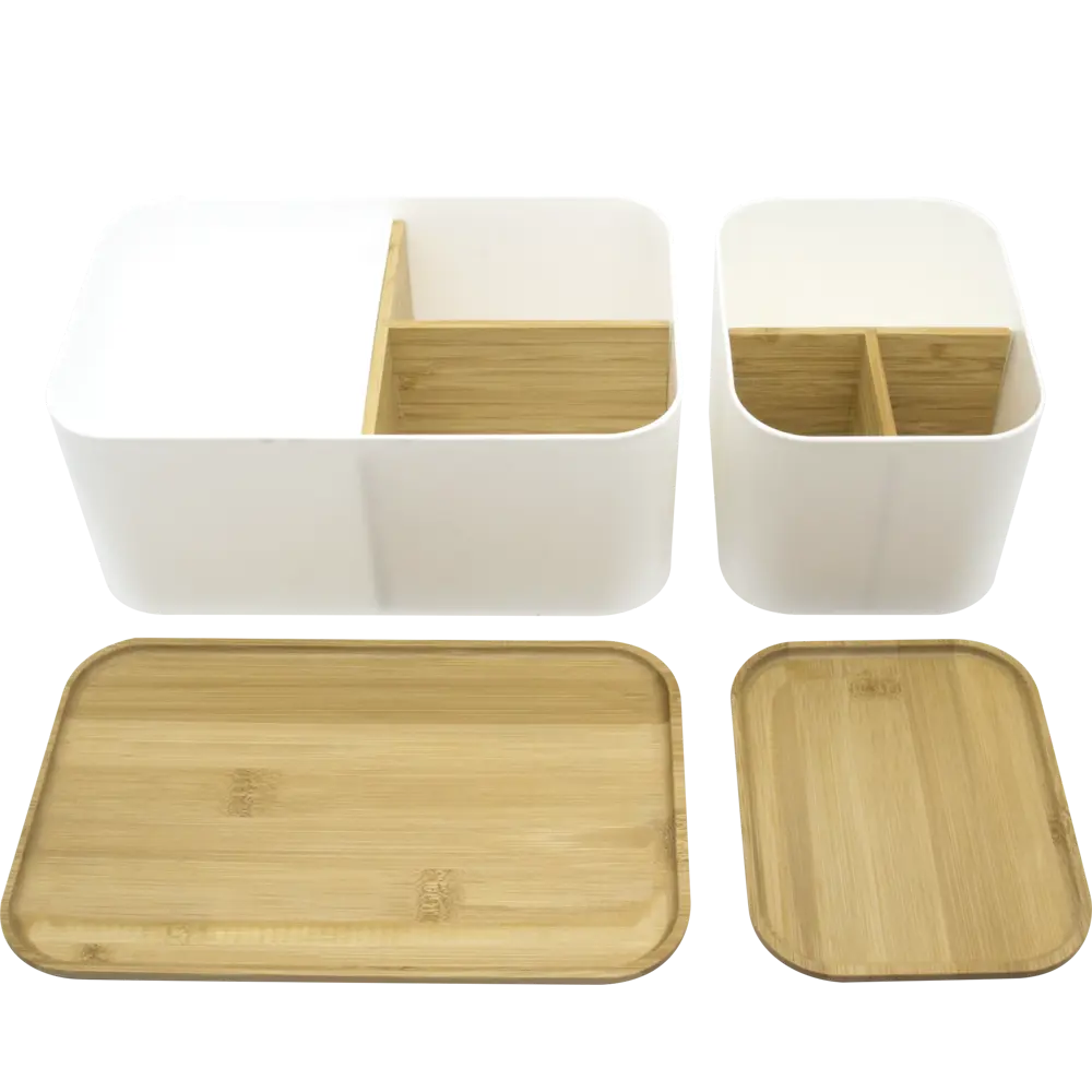 Прозрачная корзина для хранения SENSEA Bamboo с пробковой крышкой 82754670 STLM-0035523 - Вид №4