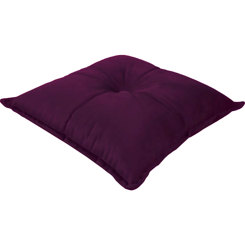 Подушка с пуговицей Бархат 43x43 см цвет пурпур LINEN WAY STLM-2151586 - Вид №1