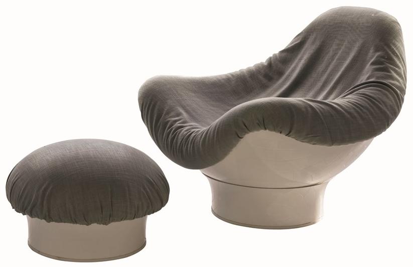 Longhi Вращающееся кресло из дакрона с подставкой для ног Bellagio – in&out collection X 125 - Вид №1