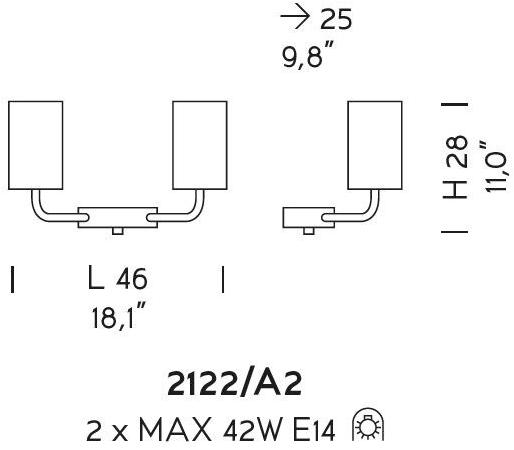 Sylcom Настенный светильник из стекла Can can 2122 - Вид №1