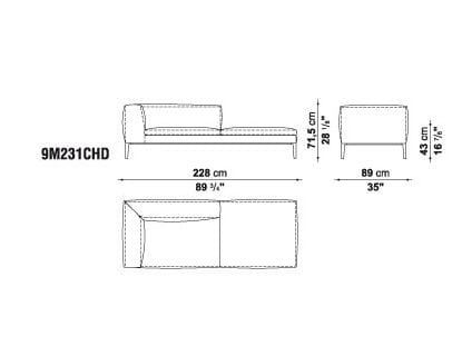 Угловой диван из ткани B&B Italia Michel ARCH-00050009 - Вид №20