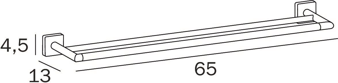 INDA® Вешалка для полотенец из латуни Forum quadra A3019c - Вид №1