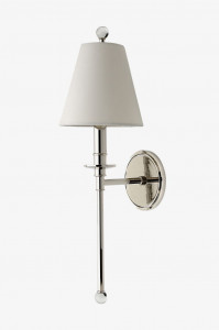 NELT01 Настенный одинарный бра Newell с тканевым абажуром Waterworks