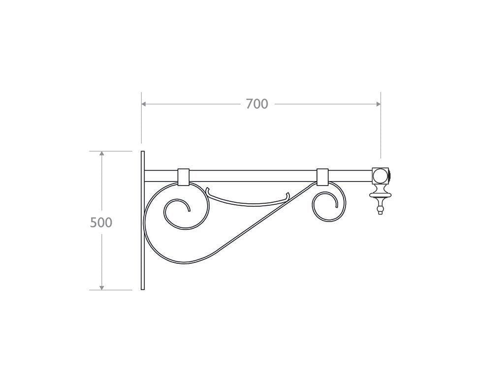 Литой алюминиевый уличный фонарь настенный кронштейн EUROCOMITALIA PANTELLERIA ARCH-00145544 - Вид №2