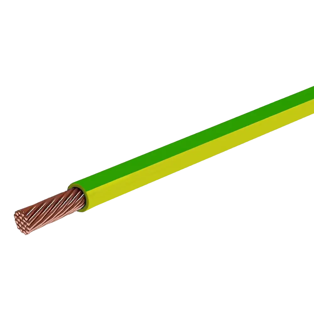Провод Electraline ПуГВ 1x4 на отрез ГОСТ цвет жёлто-зелёный 82532338 STLM-2085505 