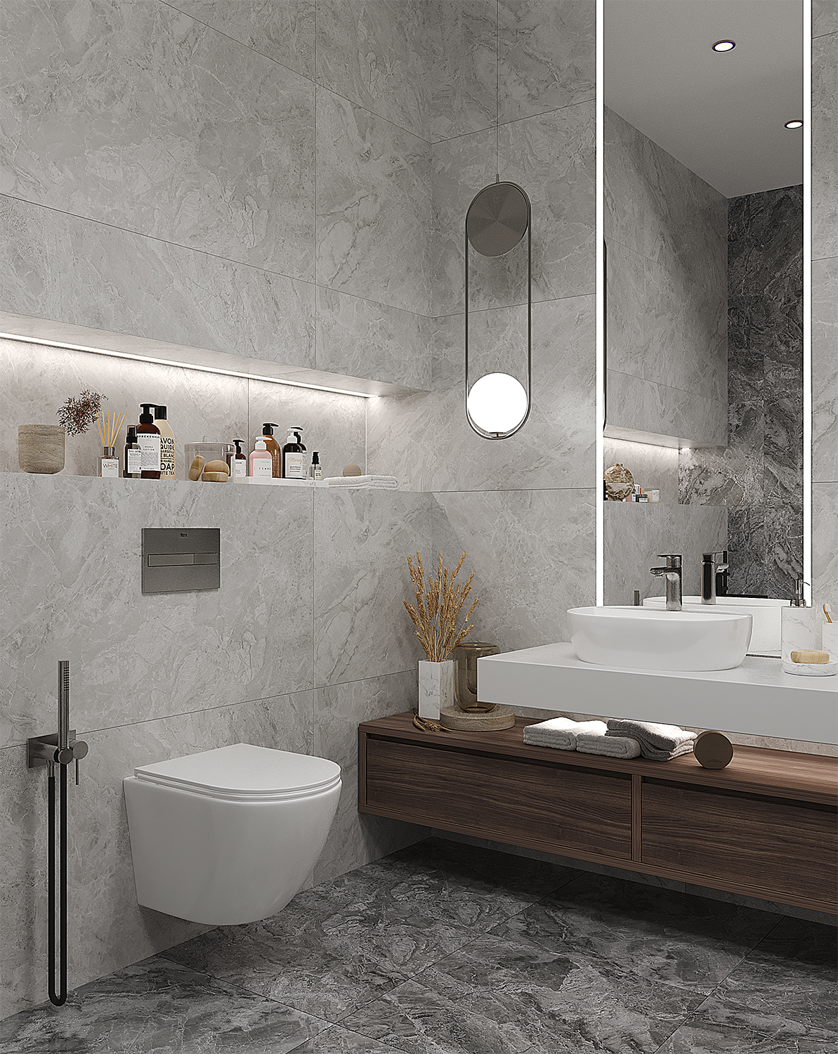 Oasis Oman Gris: Элегантность серого мрамора STP-ST462 INCOLOR - Вид №3