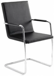 Spiegels Штабелируемое кожаное кресло на консолях с подлокотниками .roan