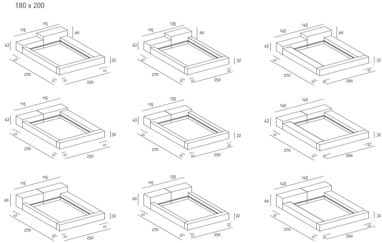 Living Divani Двуспальная кровать с мягким изголовьем Extra wall sun-id-1431436 - Вид №6