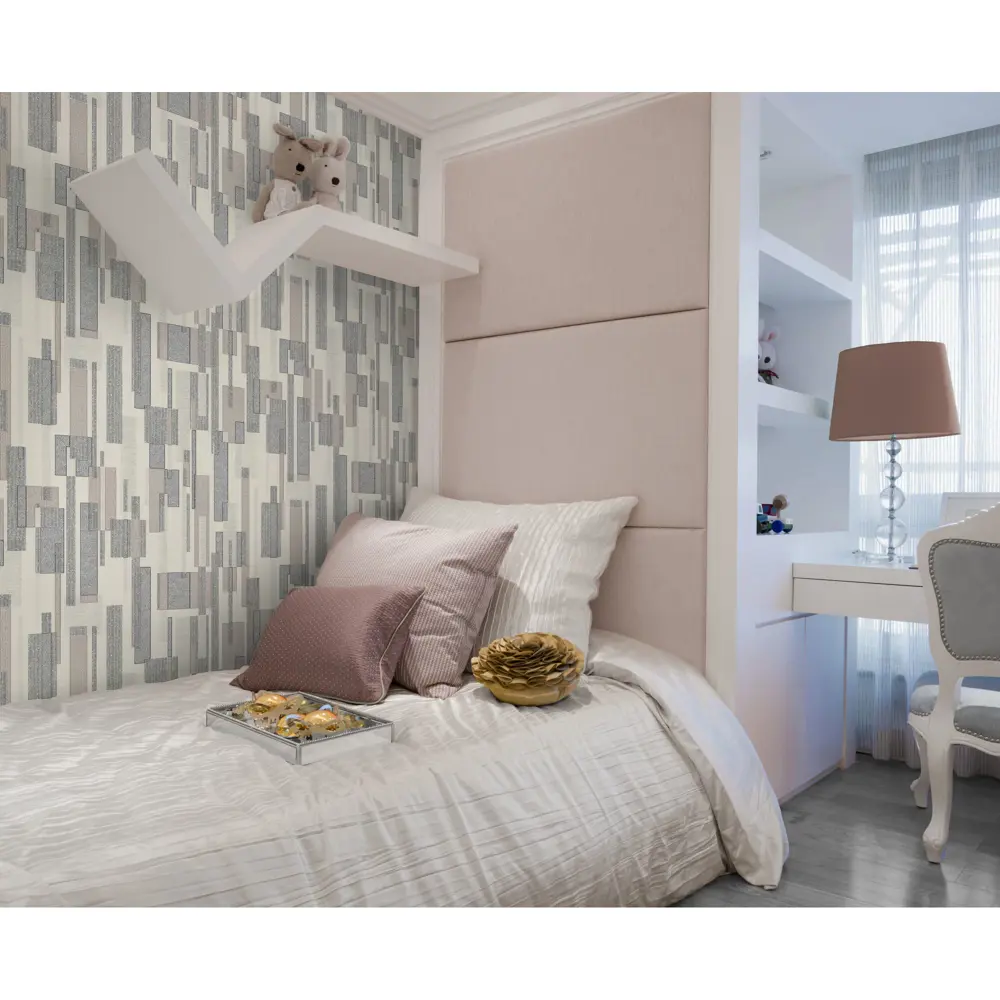 Обои флизелиновые Palitra Home Cascade серые 1.06 м 319-14 15830859 STLM-2067629 - Вид №4