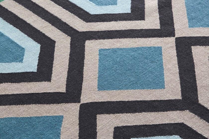 GAN Прямоугольный шерстяной коврик с геометрическими мотивами Ndebele sun-id-1438024 - Вид №8