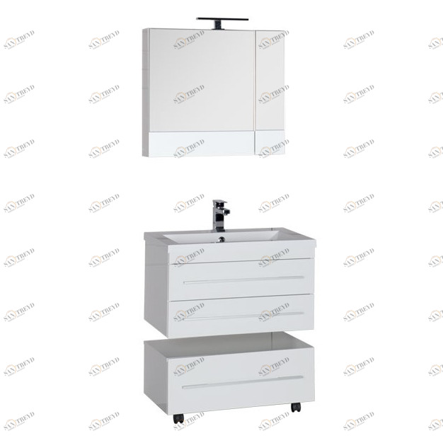 Комплект мебели Aquanet Нота 75 белый (камерино) 00165375