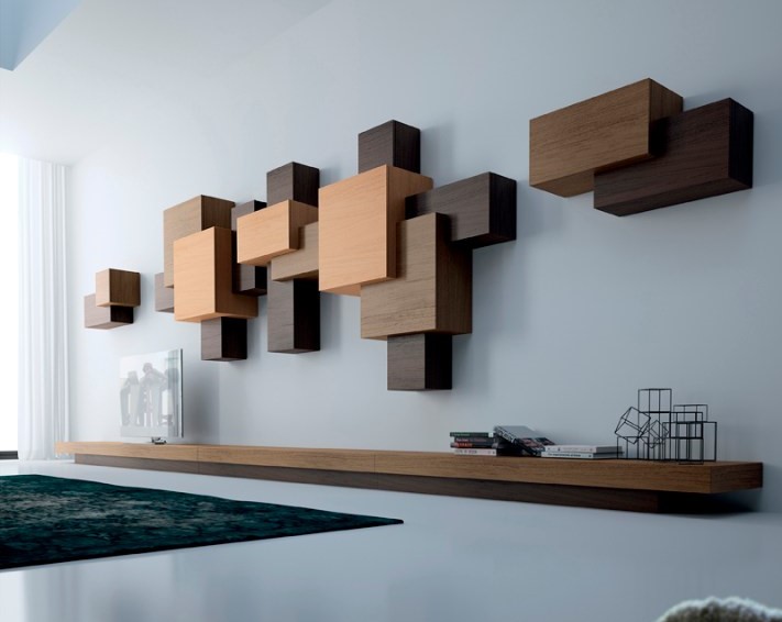 107354 Модульная композиция под ТВ 06 La Ebanisteria Collage