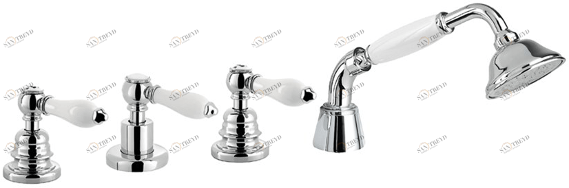 Fir Italia Комплект для ванны с ручным душем на 4 отверстия Melrose 21 2147422