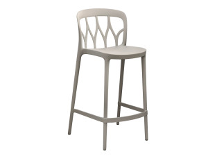 Барный стул из полипропилена и стекловолокна со спинкой