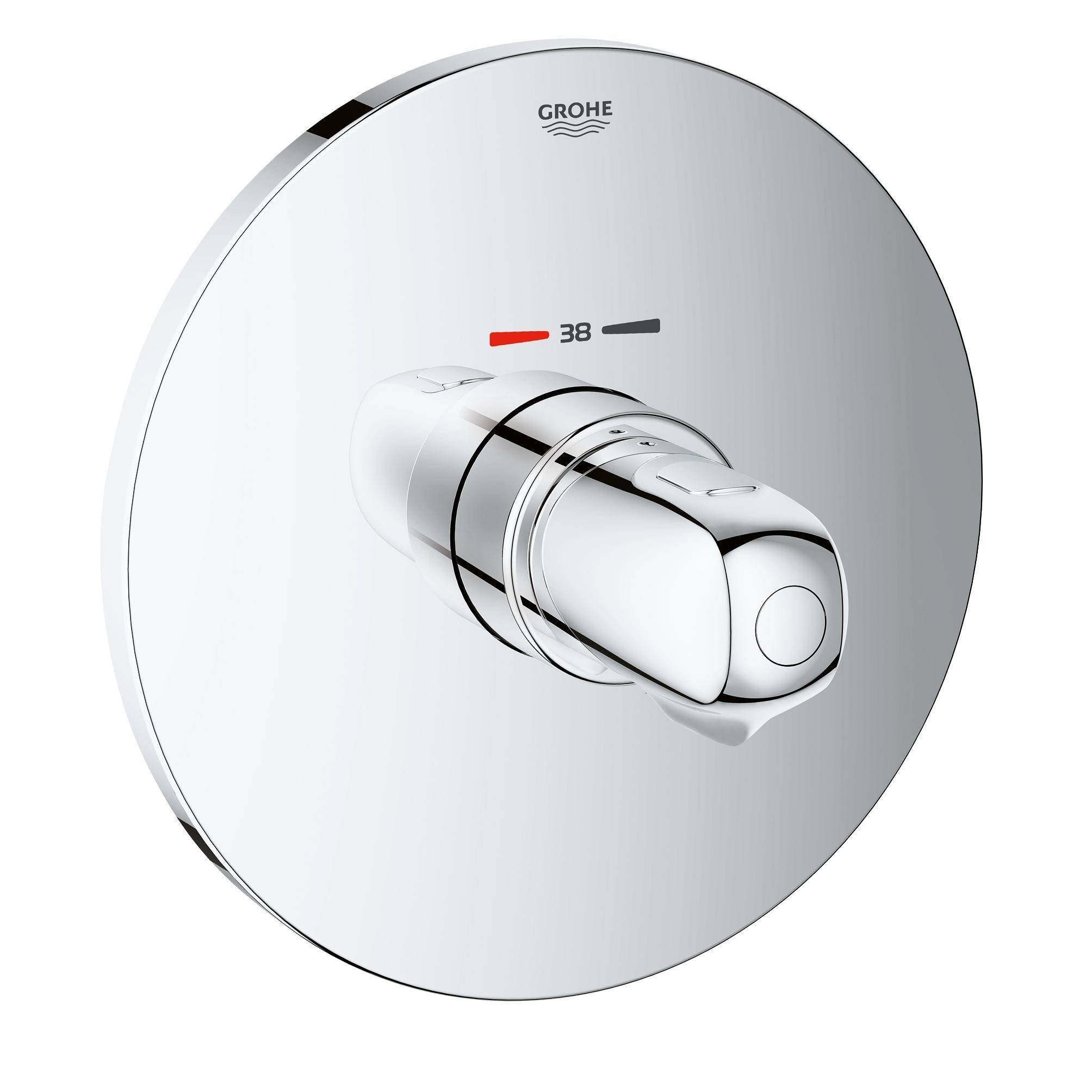 Центральный термостат GROHE Grohtherm 1000 (внешняя и встраиваемая части), хром (34573000) - Вид №1