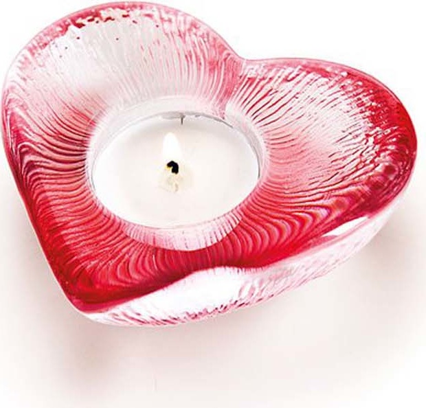 10671410 MALERAS Подсвечник MALERAS Сердце 11см, хрусталь, красный Хрусталь 