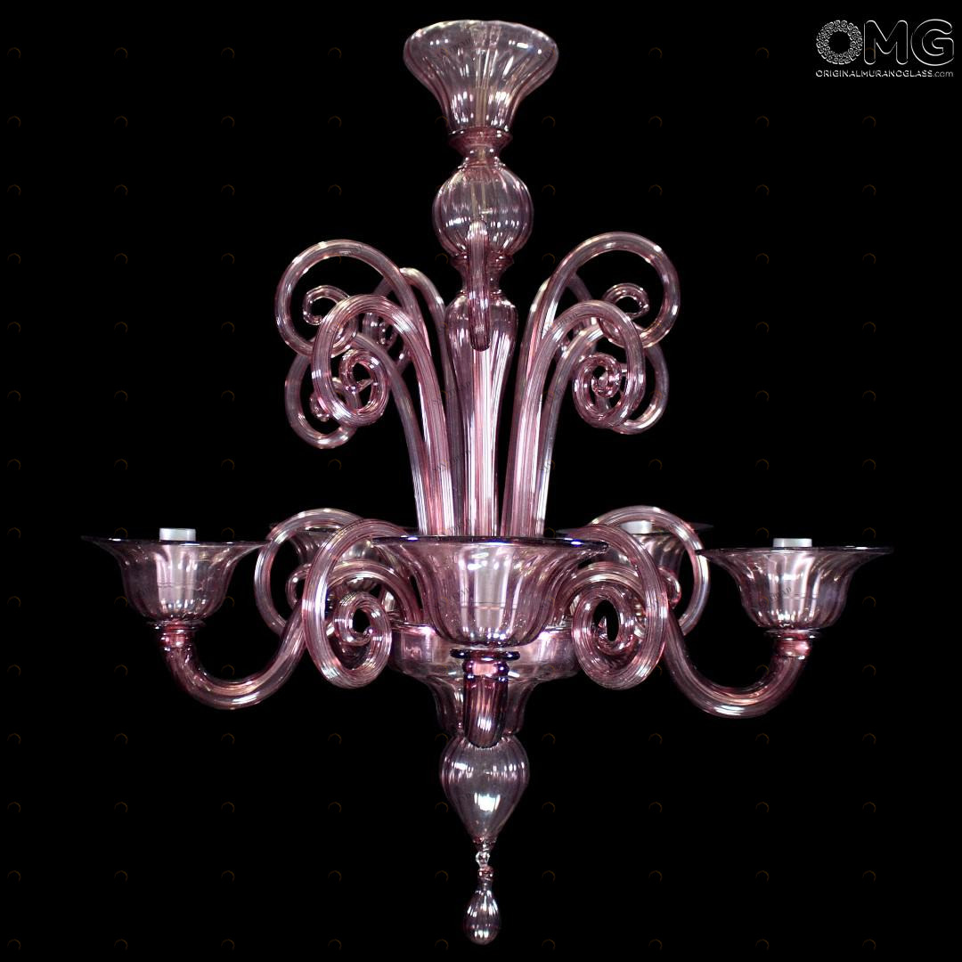 1138 ORIGINALMURANOGLASS Люстра Аметист - Пастораль - муранское стекло OMG  см CLASSICO
