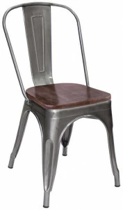 52291 Стул Tolix Wood Серый Antique R-HOME