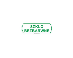 DX668 НАКЛЕЙКА ДЛЯ МУСОРОСЕЛЯ "ПРОЗРАЧНОЕ СТЕКЛО", МАЛЕНЬКАЯ, РАЗМЕРЫ: 10 СМ Х 3,5 СМ Merida