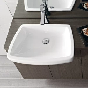 9836 Полувстраиваемая раковина консольная 50 см белая MILLDUE