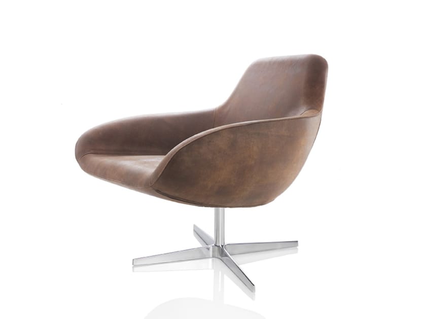 Кожаное вращающееся кресло с подлокотниками ALMA DESIGN X Big ARCH-00083916