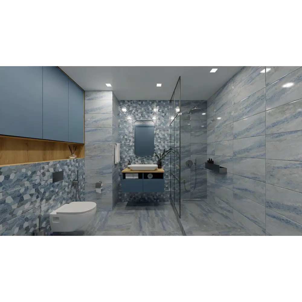 Плитка настенная Perla Dec 30x60 см 1.62 м² цвет голубой 84299739 STLM-2135141 Santreyd - Вид №4