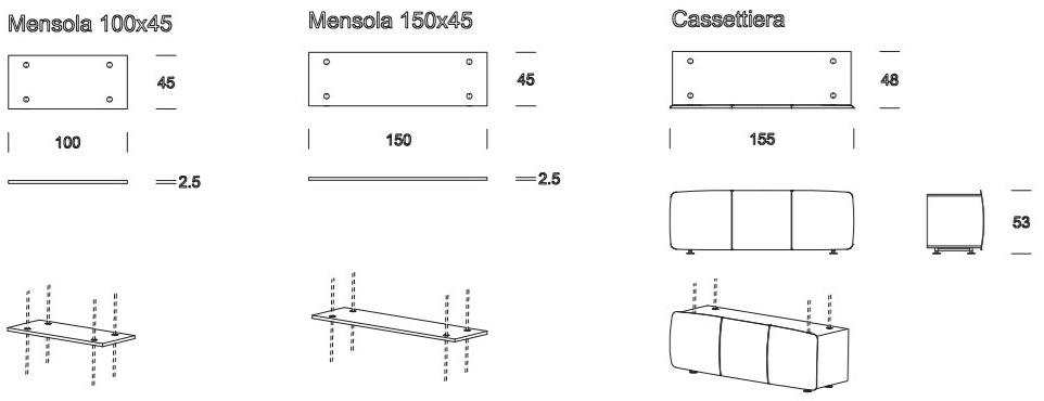 Former In Italia Модульная стенка для хранения из нержавеющей стали и дерева Michelangelo sun-id-1445762 - Вид №7