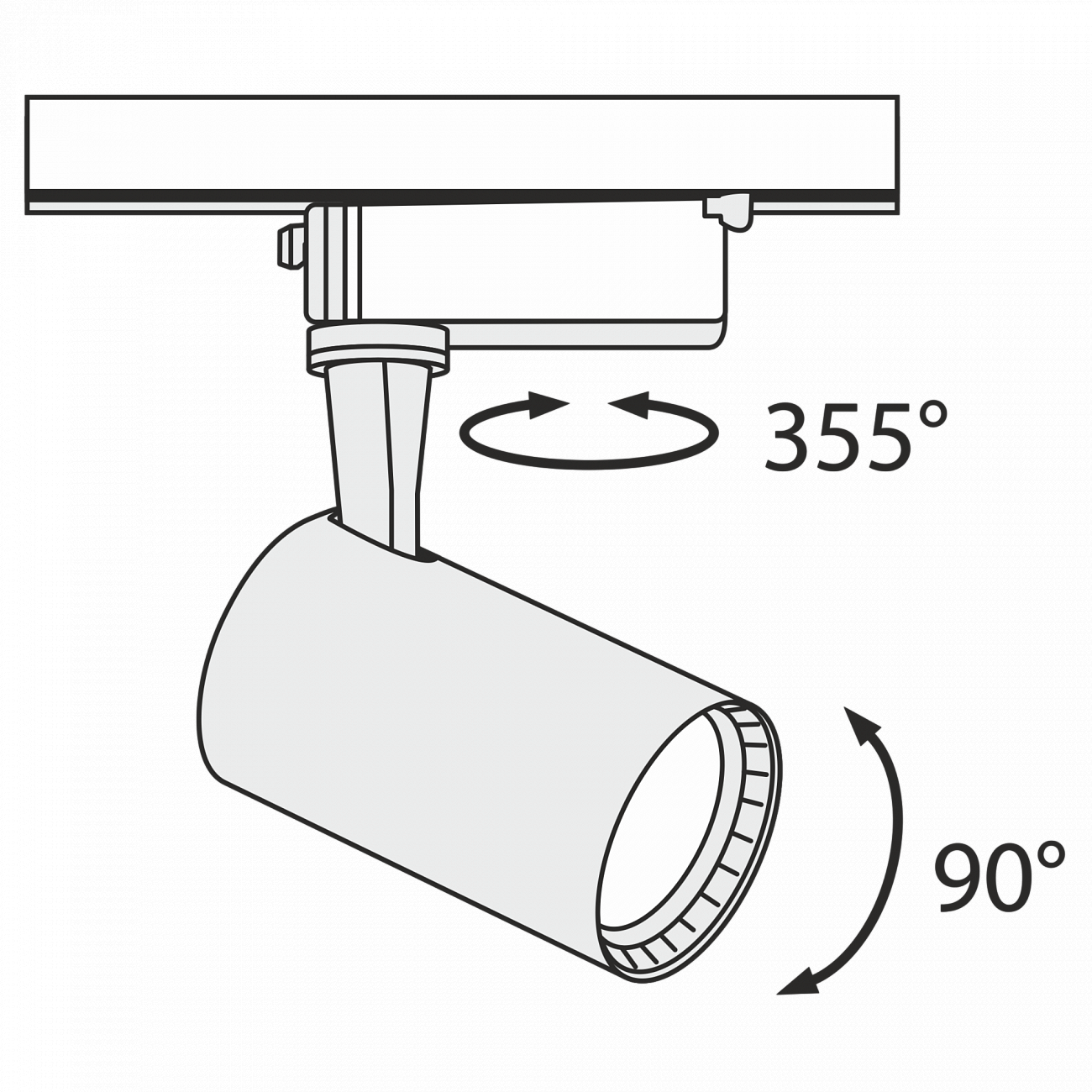 Трековый светильник белый TR003-6W4K TECHNICAL SINGLE PHASE TRACK SYSTEM 00-3956202 Белый  - Вид №7