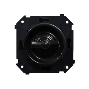 Выключатель проходной встраиваемый Electraline 1 клавиша цвет черный