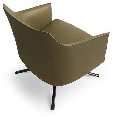 Poliform Поворотное кожаное кресло с подлокотниками Stanford sun-id-1424712 - Вид №3