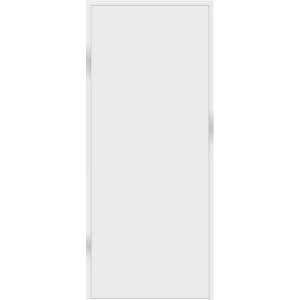 Дверь межкомнатная глухая Invisible 60x220 см цвет белый с замком алюминиевая кромка правая 89433712 STLM-2033390