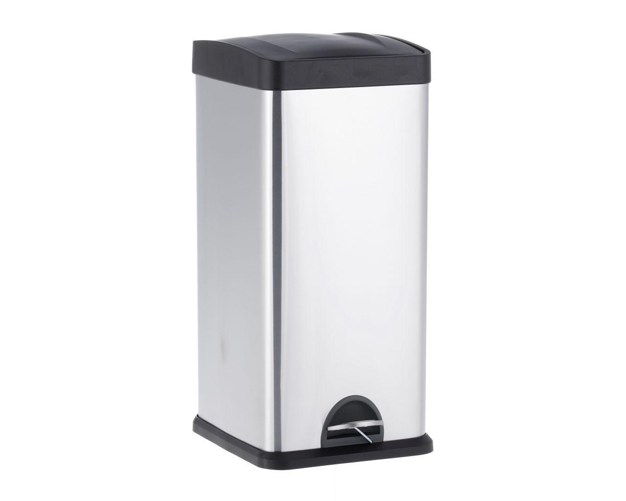 KIM704 Урна с педалью для сортировки мусора, однокамерная, 30 л, матовая сталь Merida 