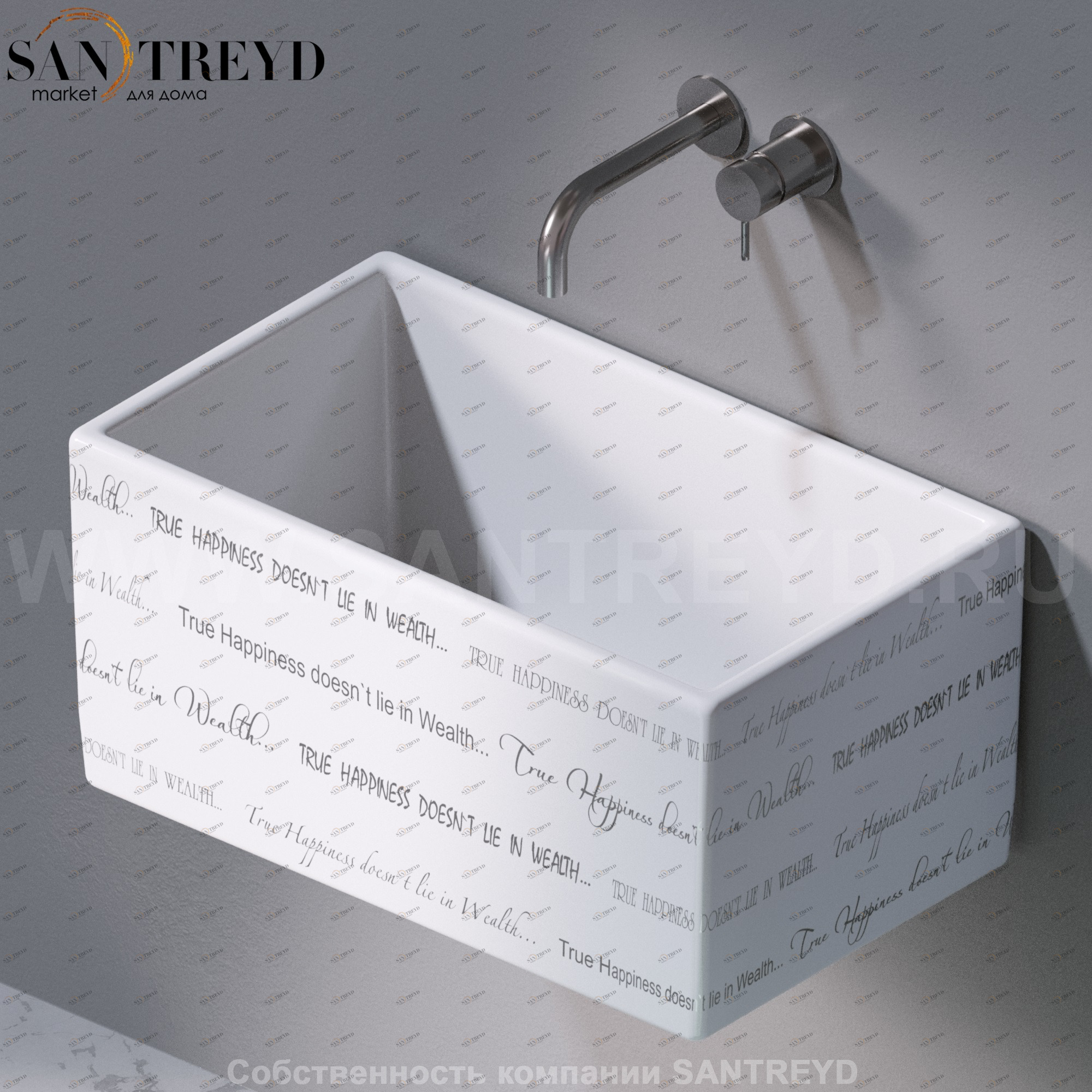 L112420P Подвесная раковина настенная прямоугольная A. e T. Italia Tower белая AeT ITALIA