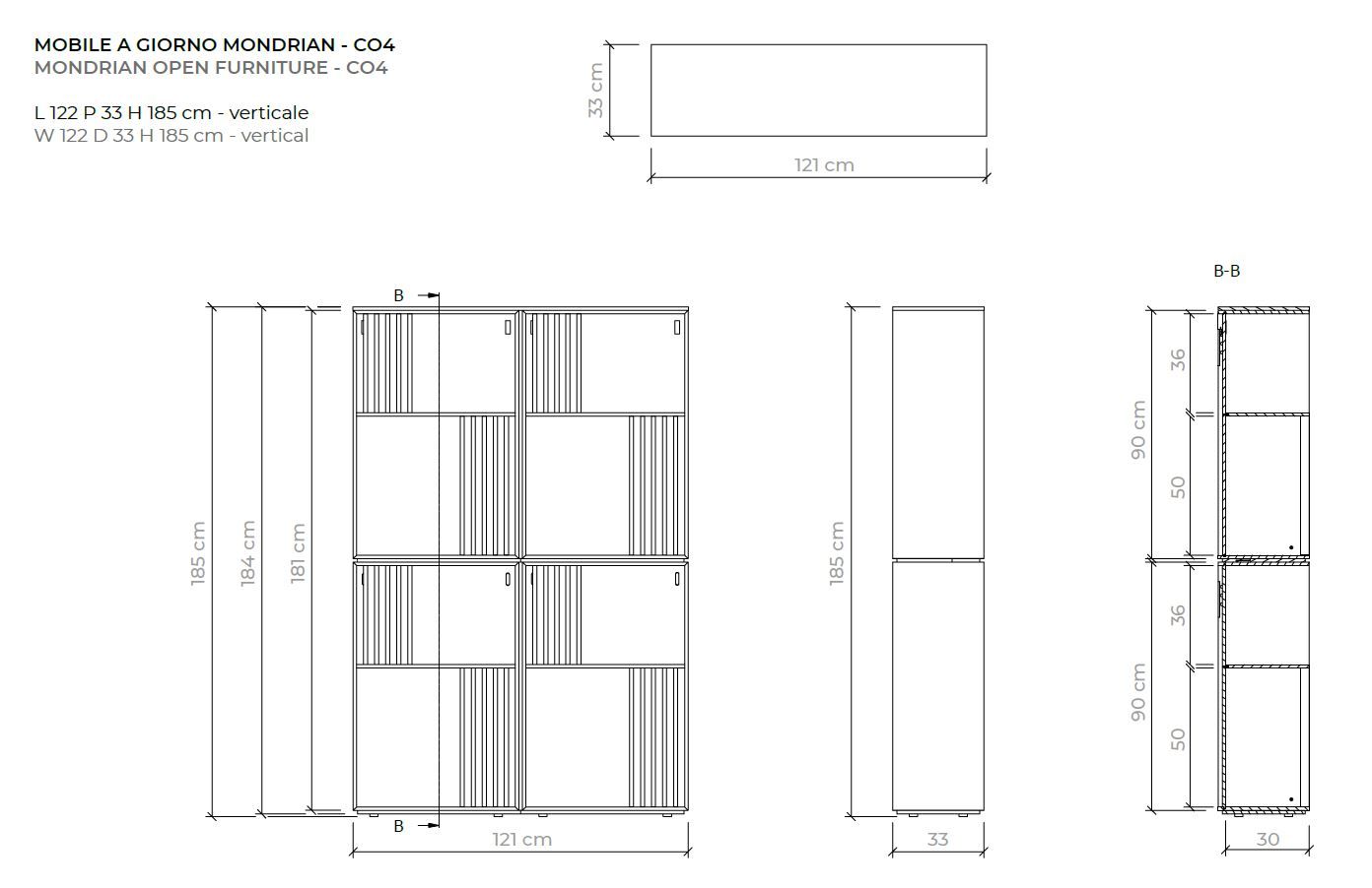 Настенный книжный шкаф из грецкого ореха Morica Design Enjoy ARCH-00070577 - Вид №6